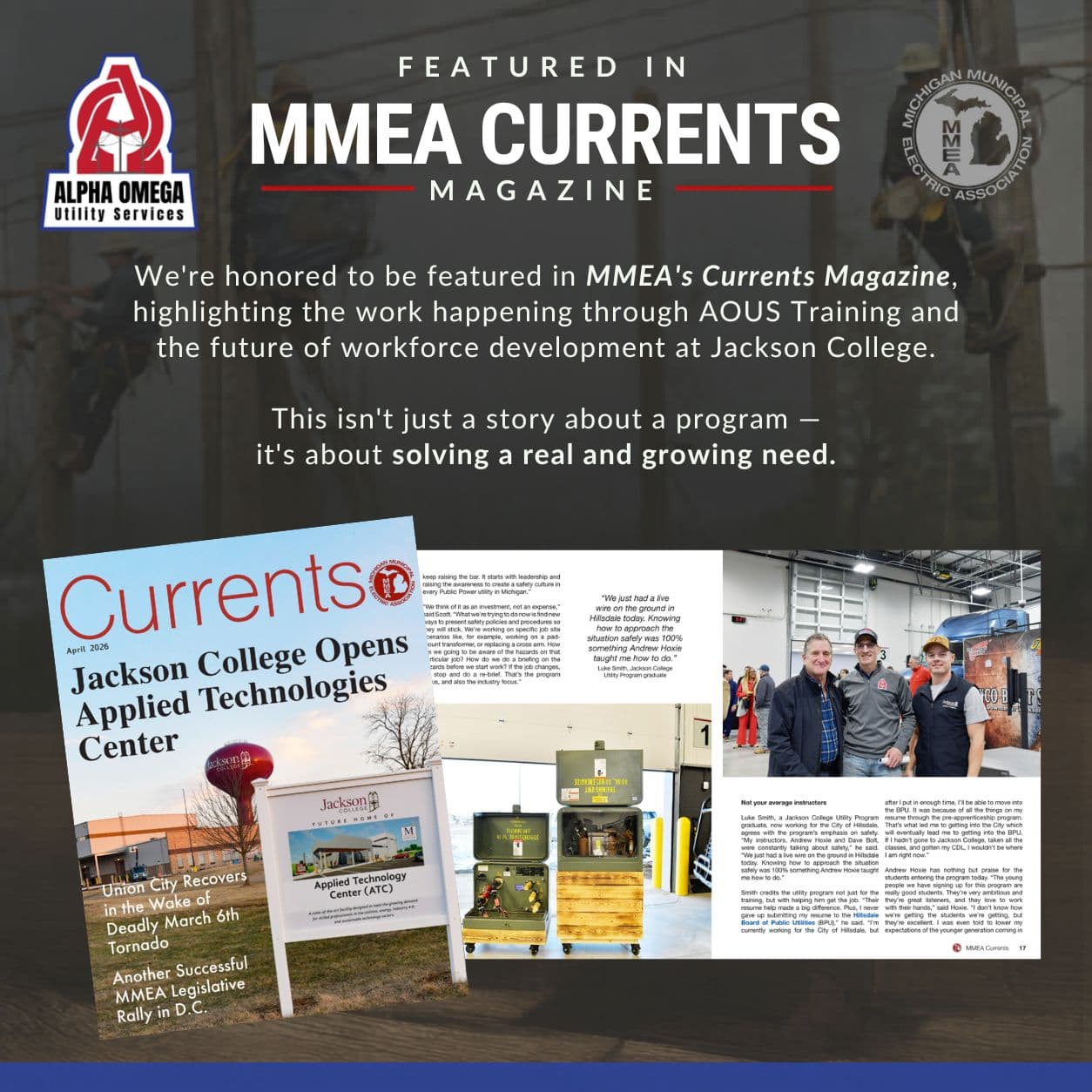 AOUS training featured in MMEA Currents Magazine